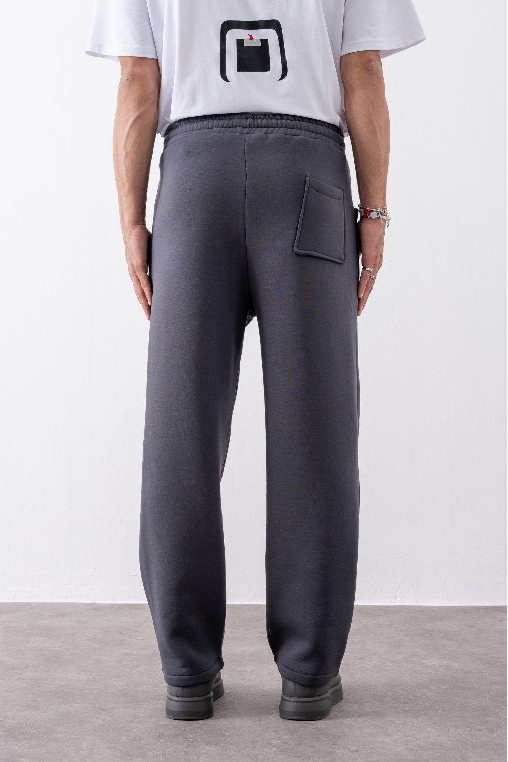 Erkek Baggy Chill Antrasit Antrasit Eşofman Altı