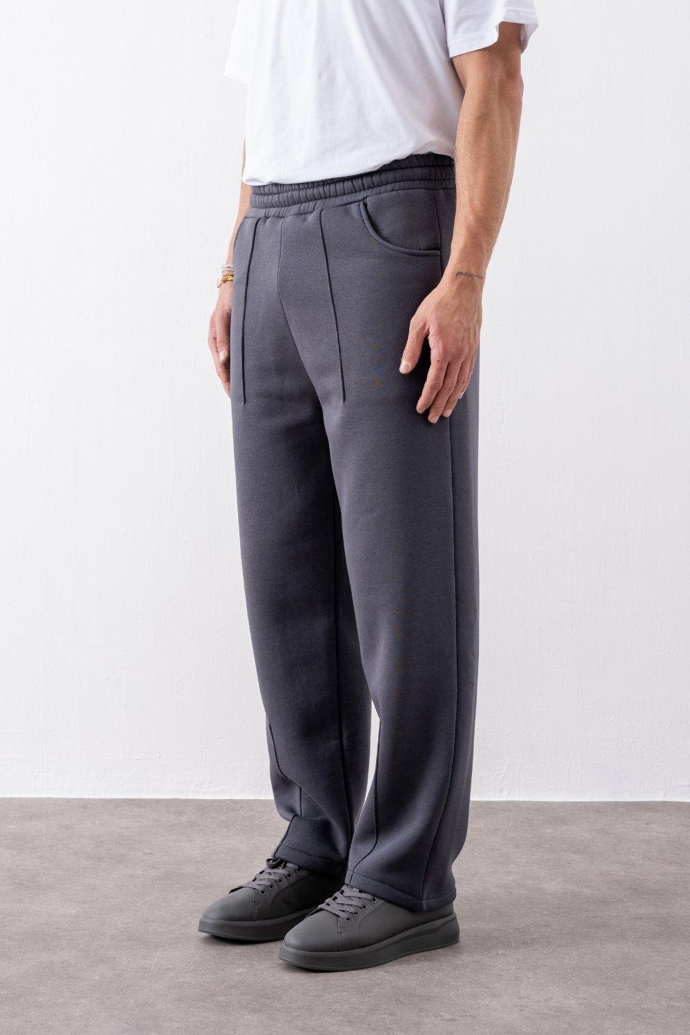 Erkek Baggy Chill Antrasit Antrasit Eşofman Altı