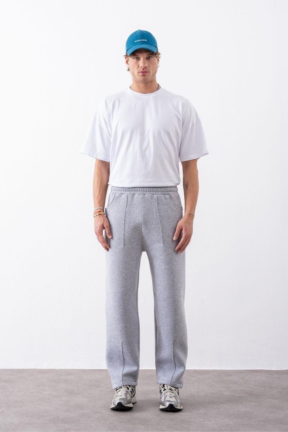 Erkek Baggy Chill Gri Eşofman Altı