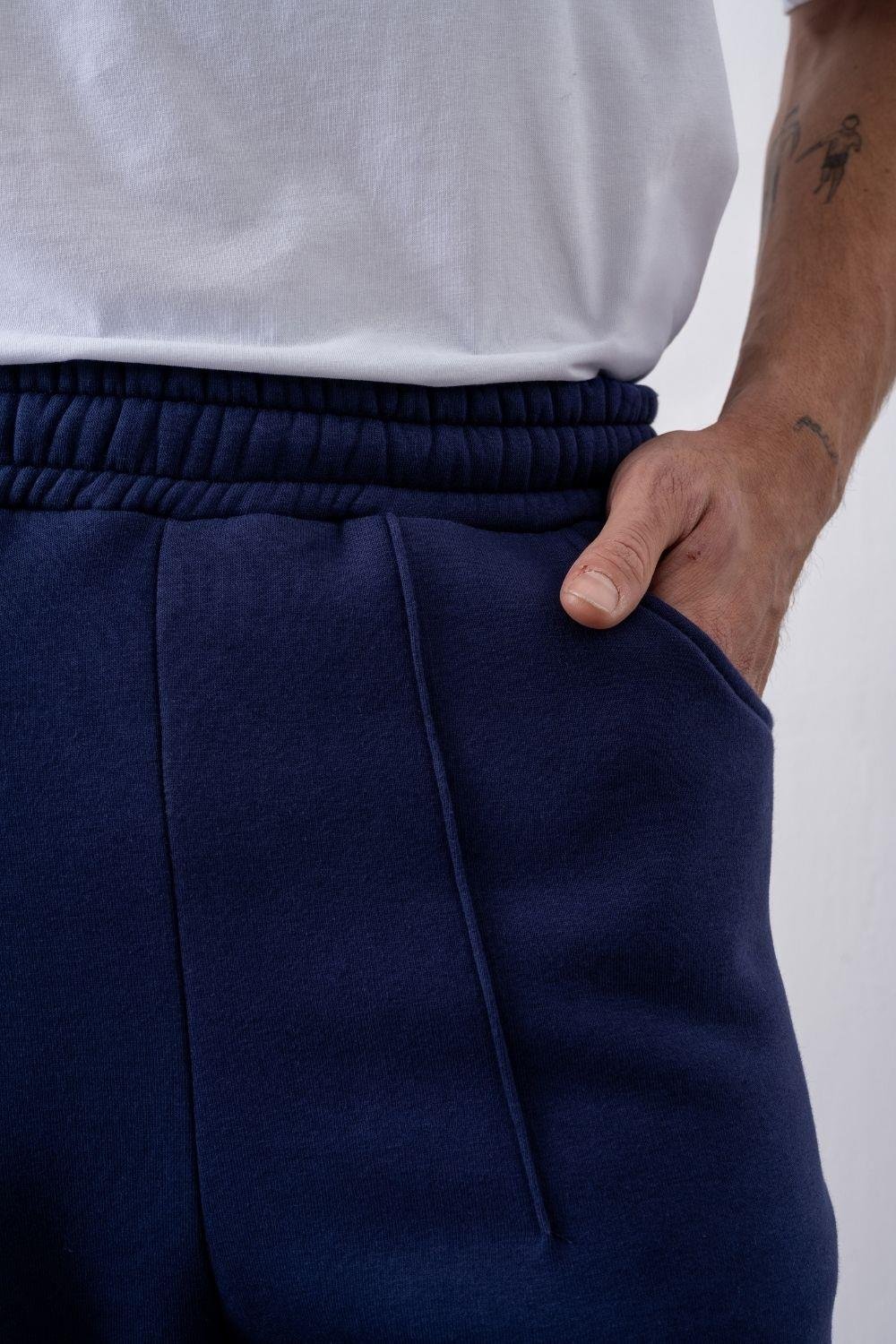 Erkek Baggy Chill Lacivert Eşofman Altı