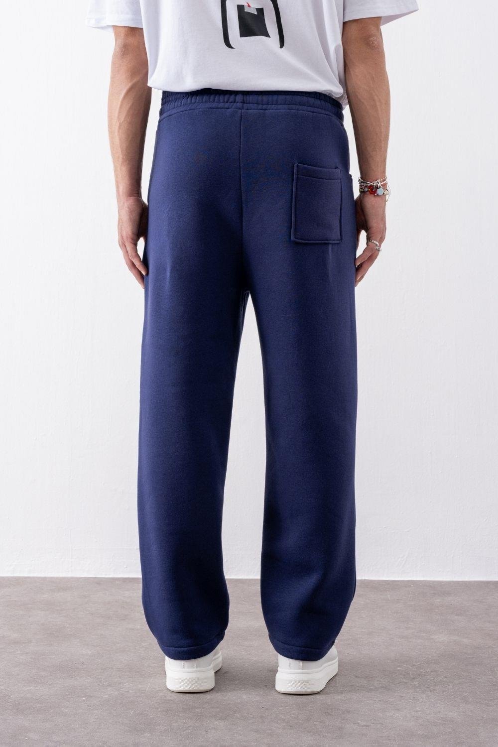 Erkek Baggy Chill Lacivert Eşofman Altı