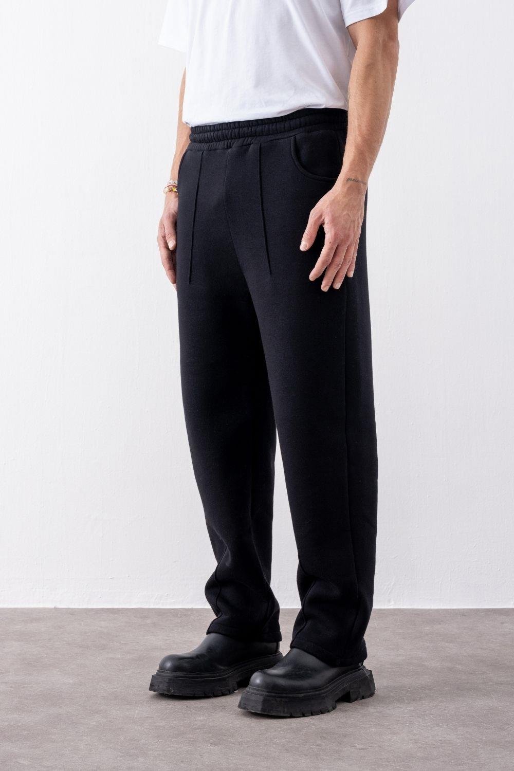 Erkek Baggy Chill Siyah Eşofman Altı