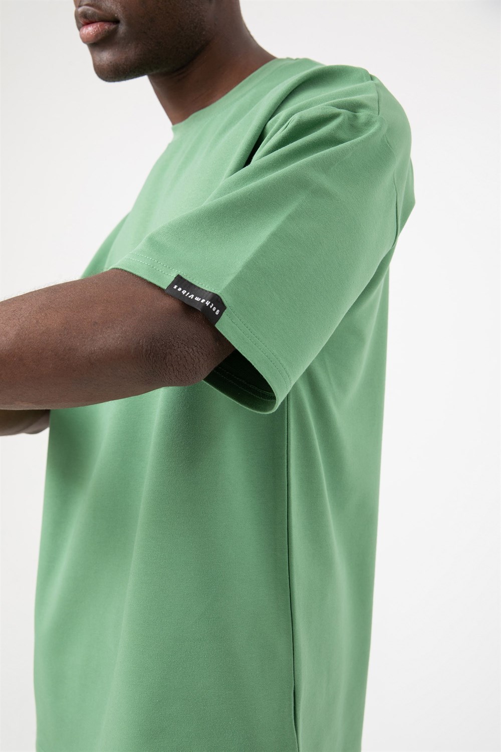 Erkek Base Oversize Çağla T-Shirt