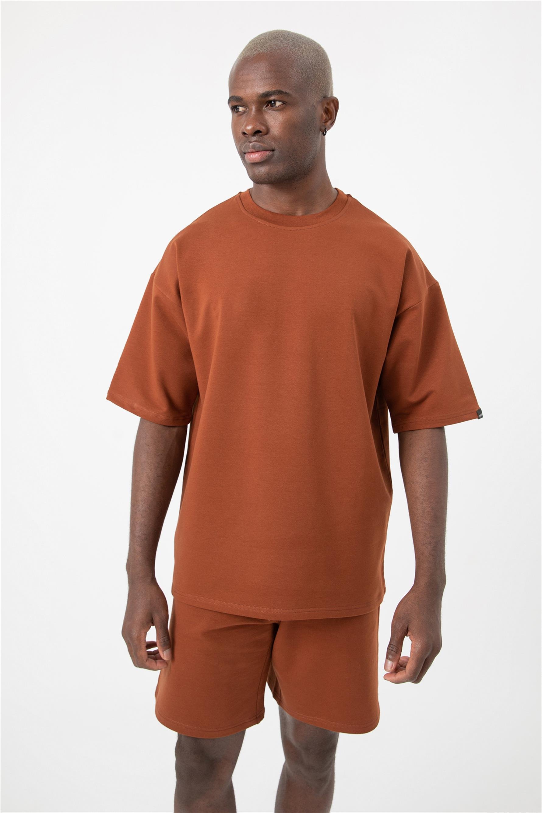 Erkek Base Oversize Kiremit T-Shirt
