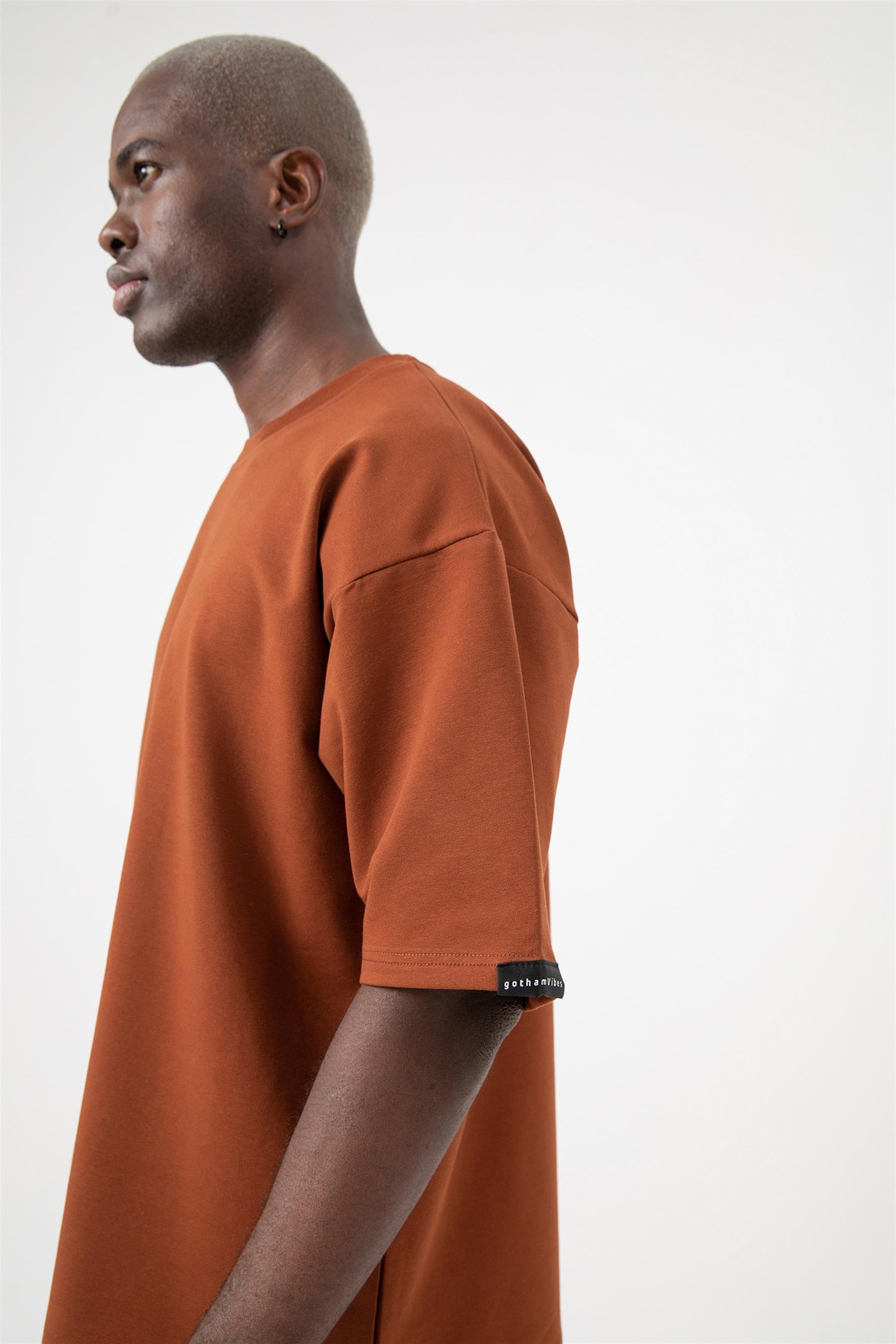Erkek Base Oversize Kiremit T-Shirt