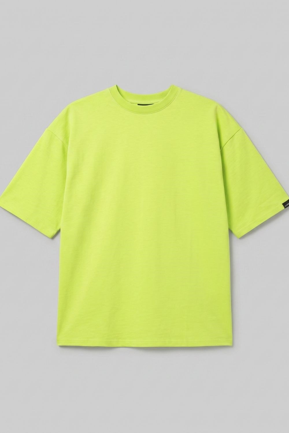 Erkek Base Oversize Lime Yeşili T-Shirt