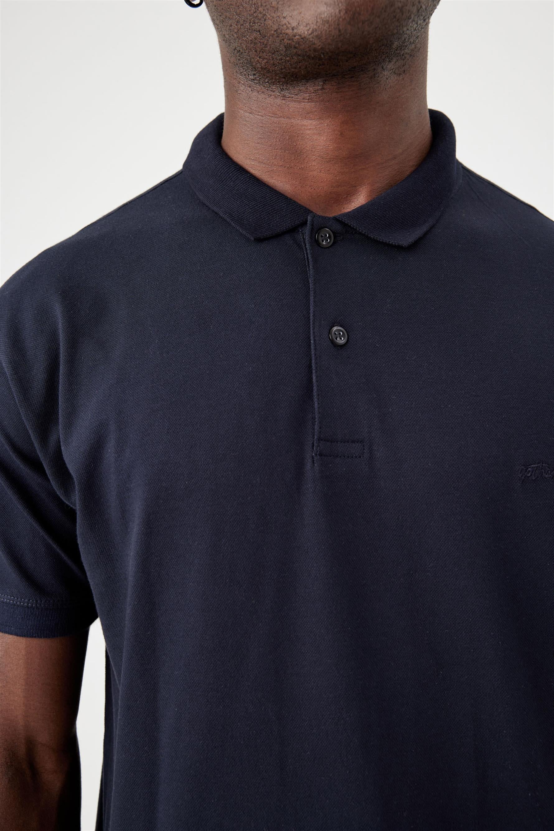 Erkek Base Polo Yaka Lacivert T-Shirt