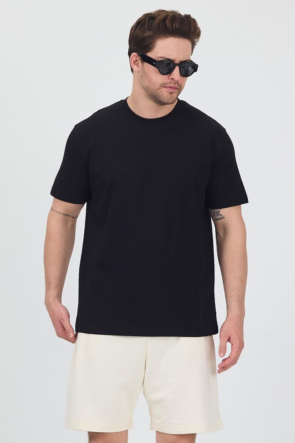 Erkek Basic Siyah T-Shirt