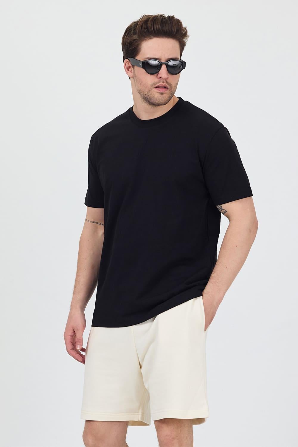 Erkek Basic Siyah T-Shirt
