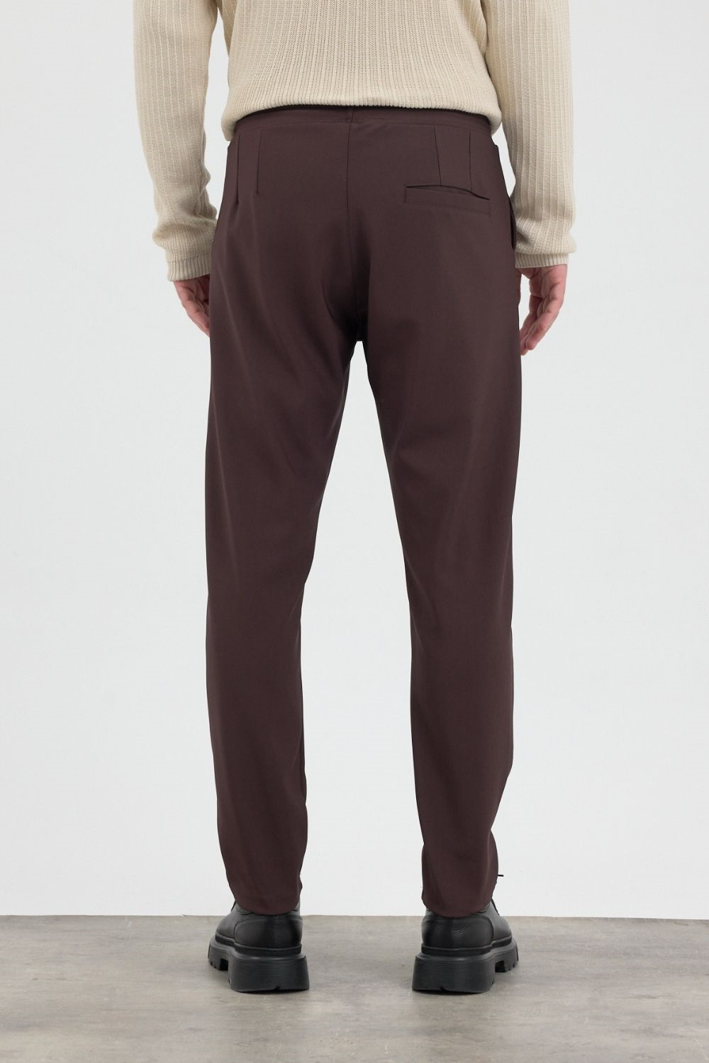 Erkek Boru Paça Kahverengi Jogger Pantolon