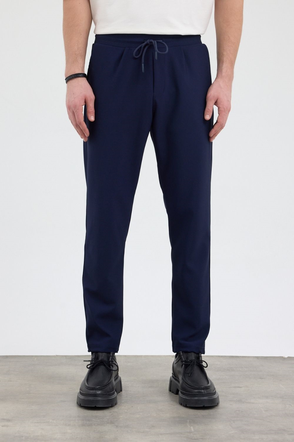 Erkek Boru Paça Lacivert Jogger Pantolon