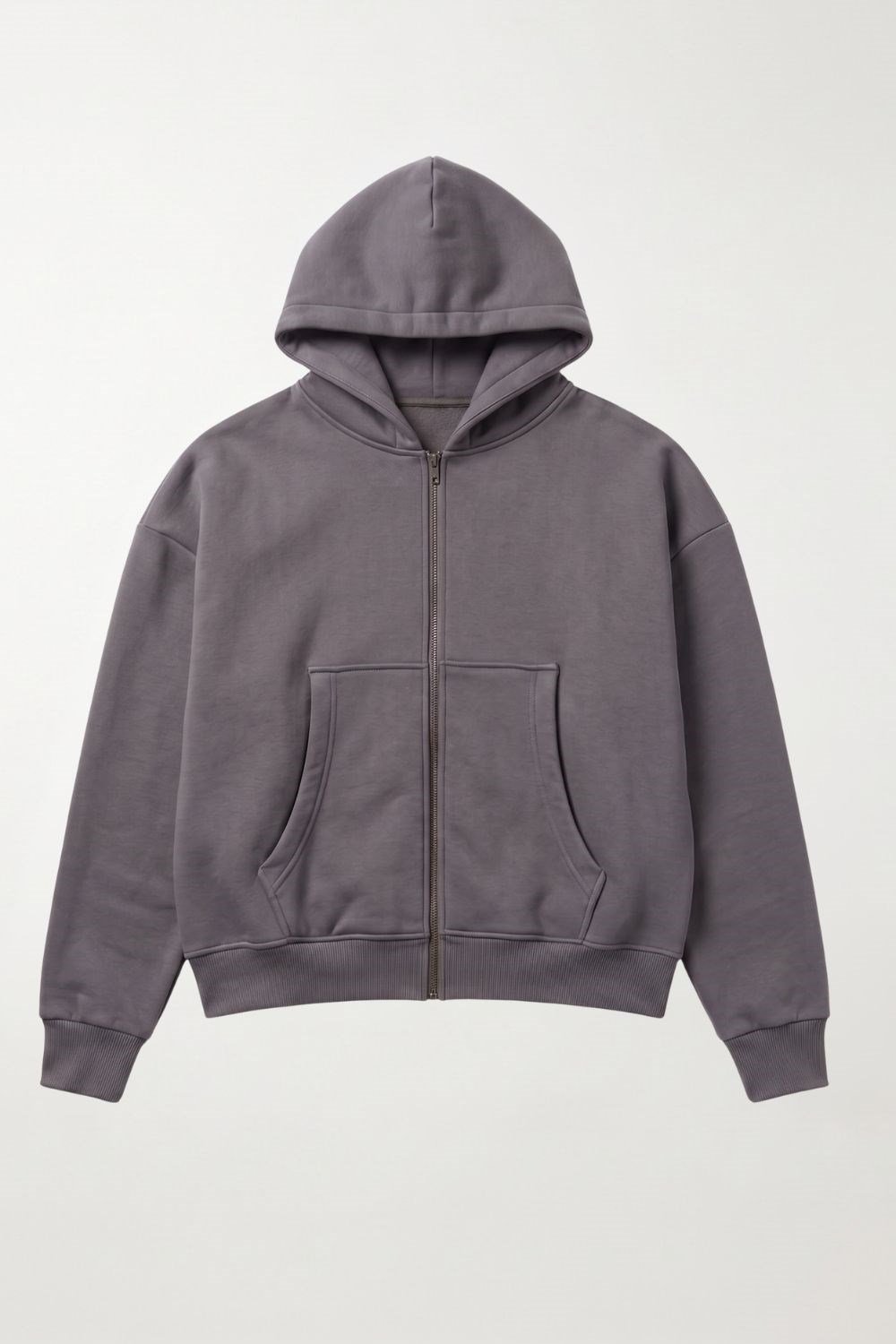 Erkek Boxy Oversize Fermuarlı Chill Antrasit Sweatshirt