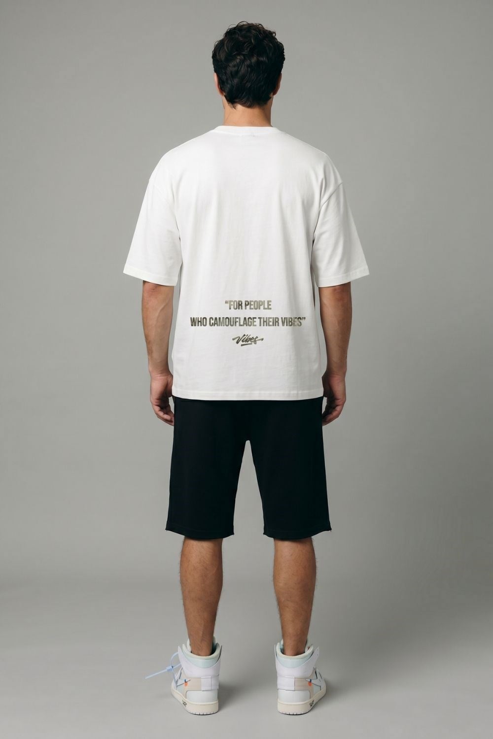 Erkek Boxy Rick Beyaz Premium T-Shirt
