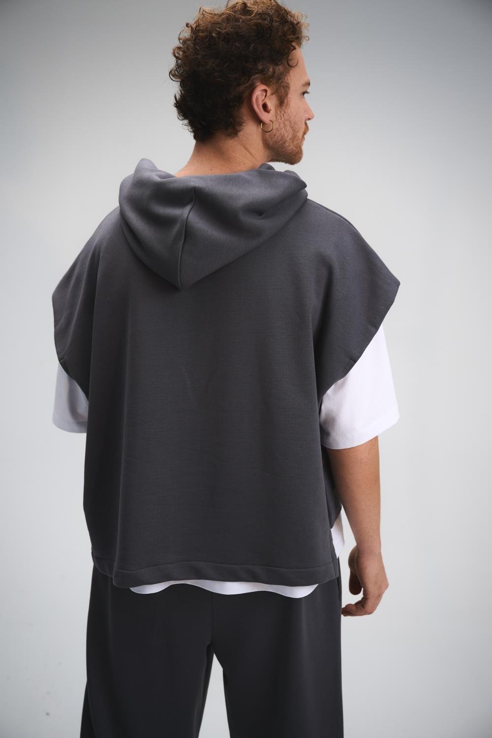 Erkek Boxy Timeless Antrasit Sweatshirt