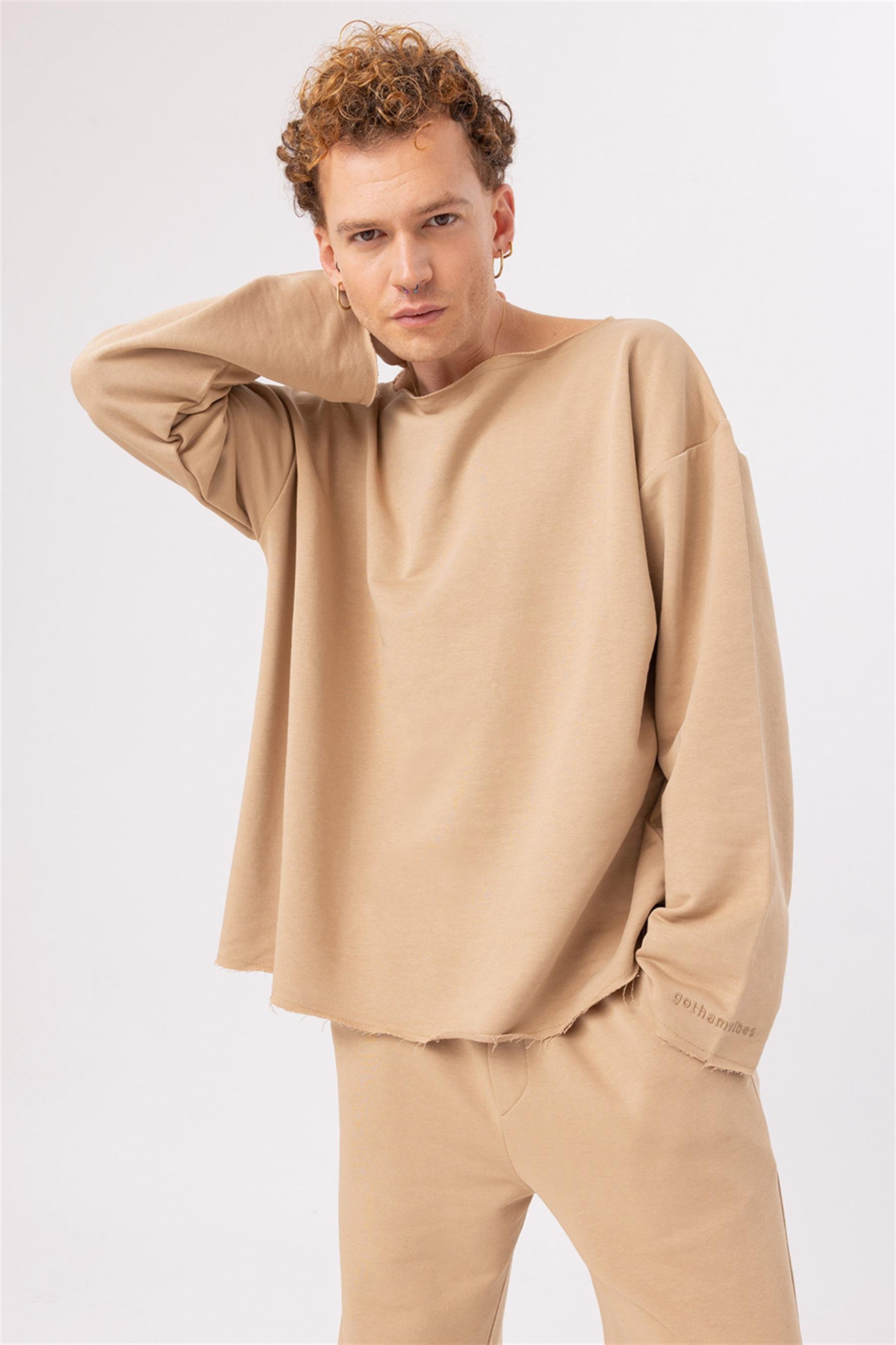Erkek Calm Bej Sweatshirt