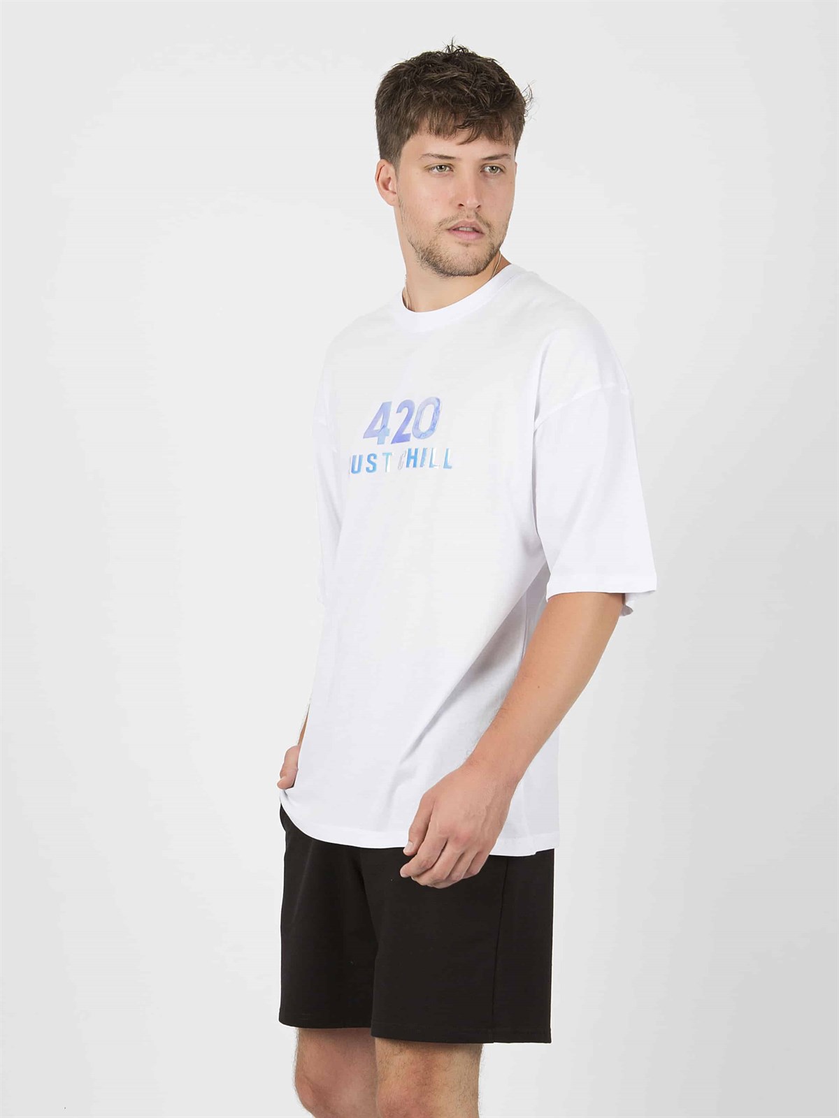 Erkek Chill Beyaz T-Shirt