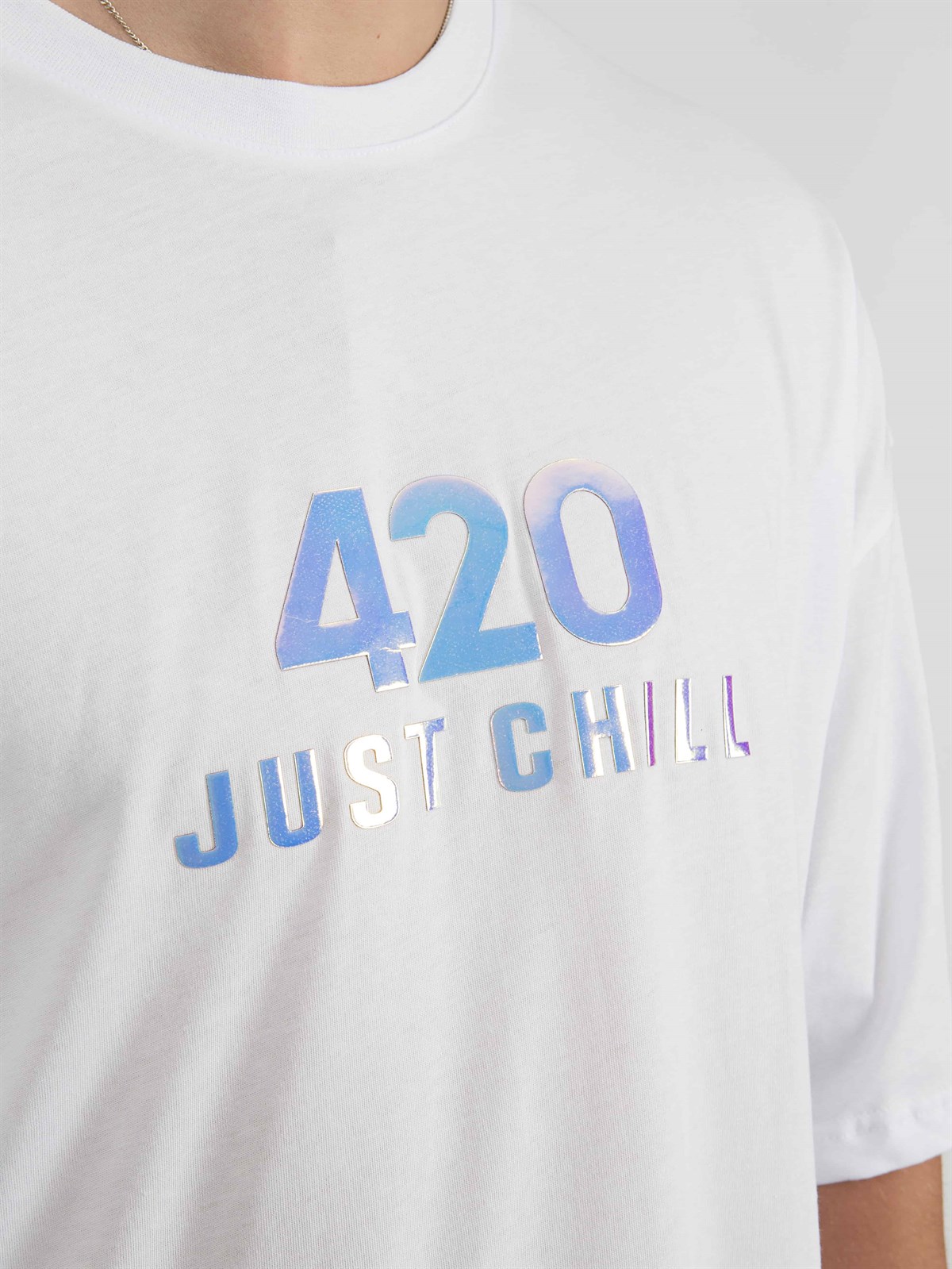 Erkek Chill Beyaz T-Shirt
