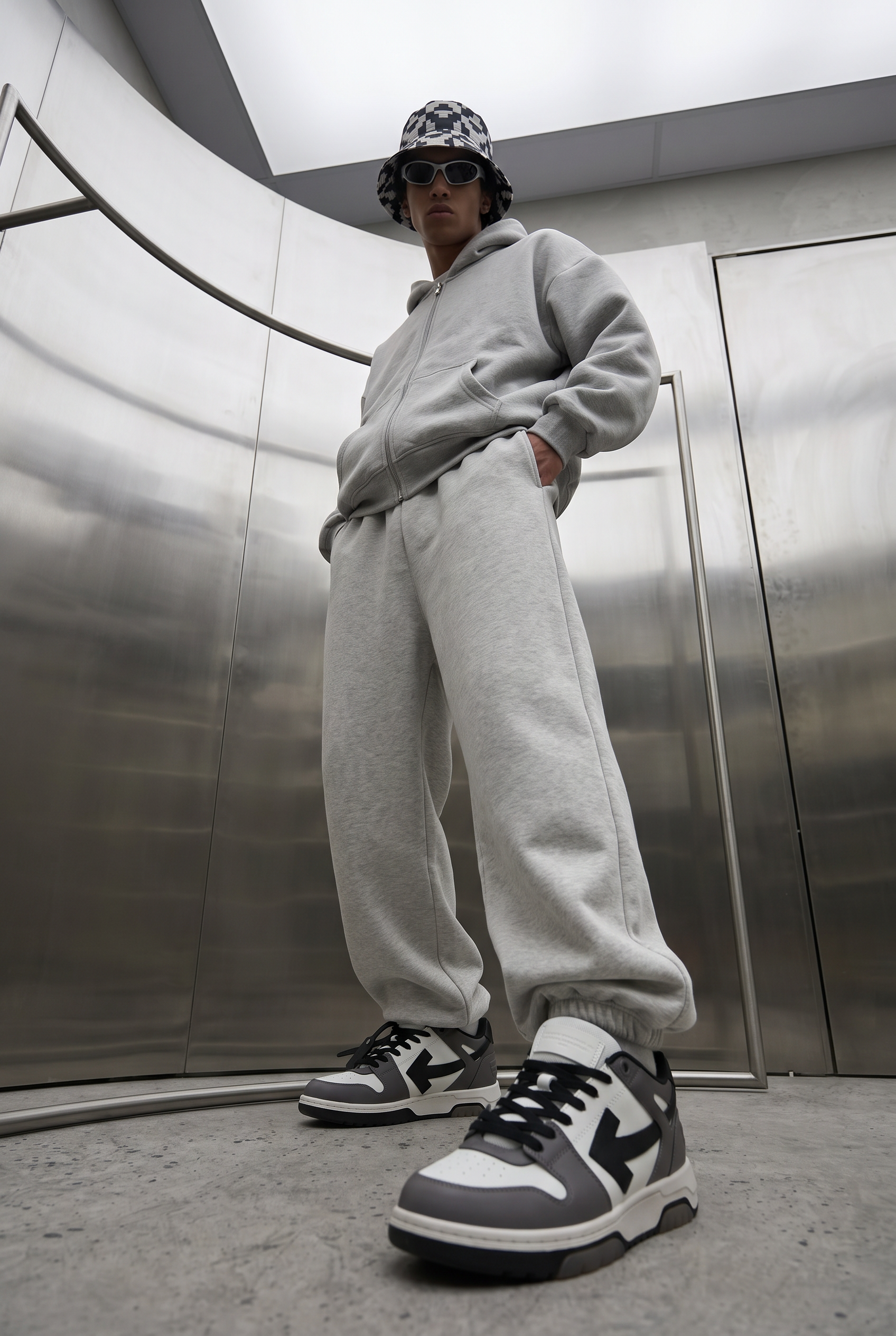 Erkek Chill Oversize Gri Sweatshirt