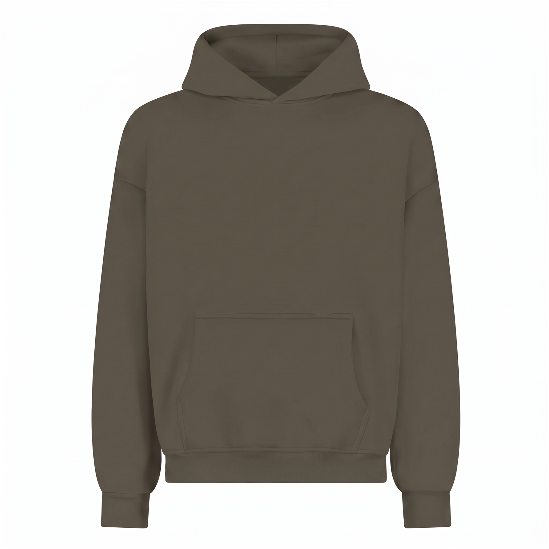 Erkek Chill Oversize Haki Hoodie