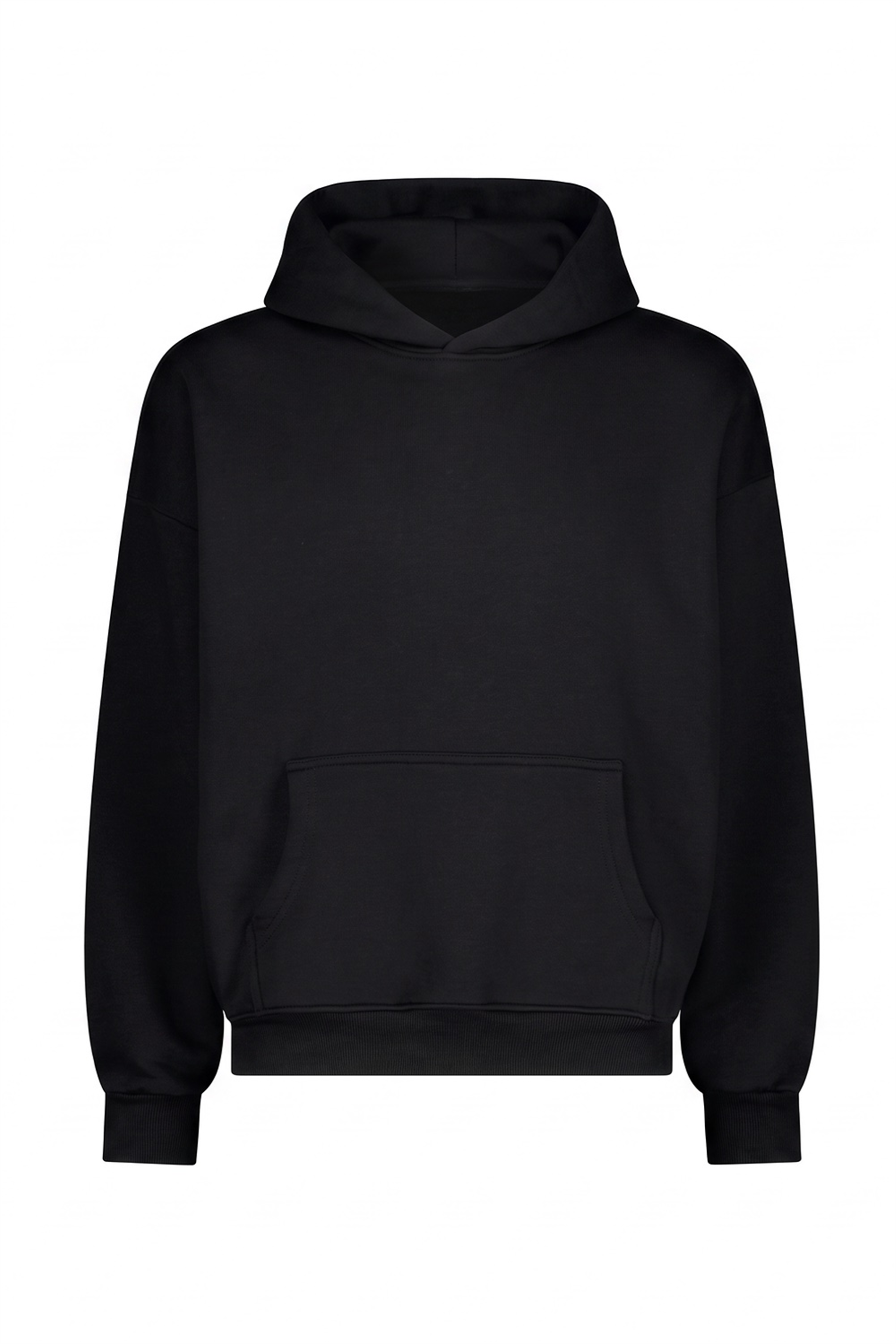 Erkek Chill Oversize Siyah Hoodie