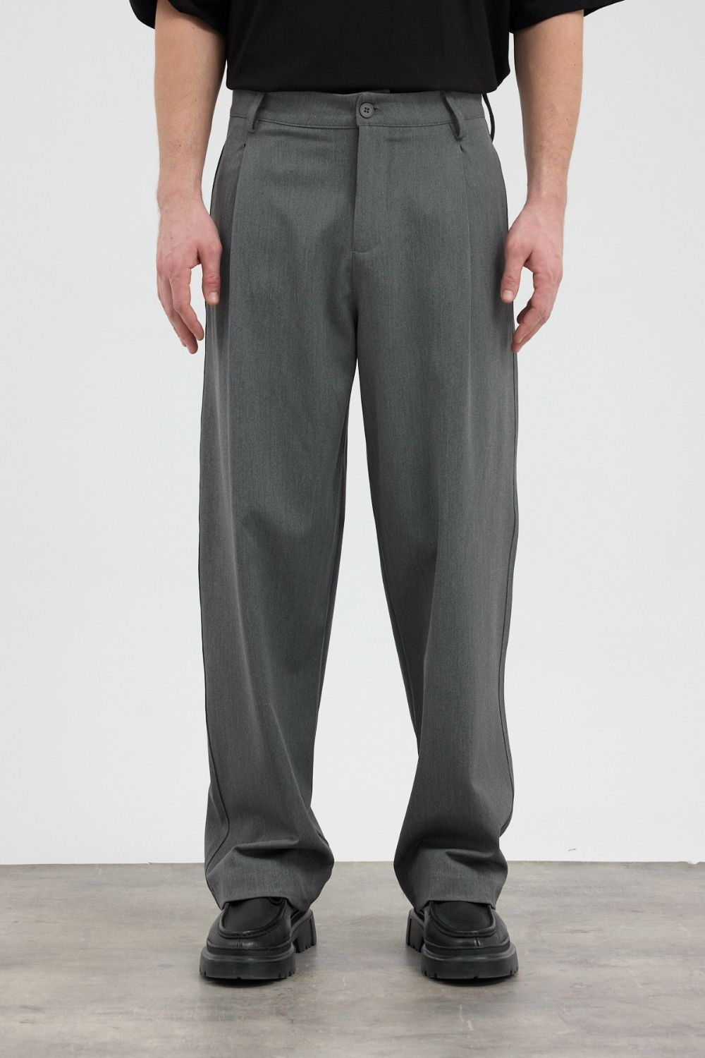 Erkek Chill Premium Pileli Antrasit Kumaş Pantolon