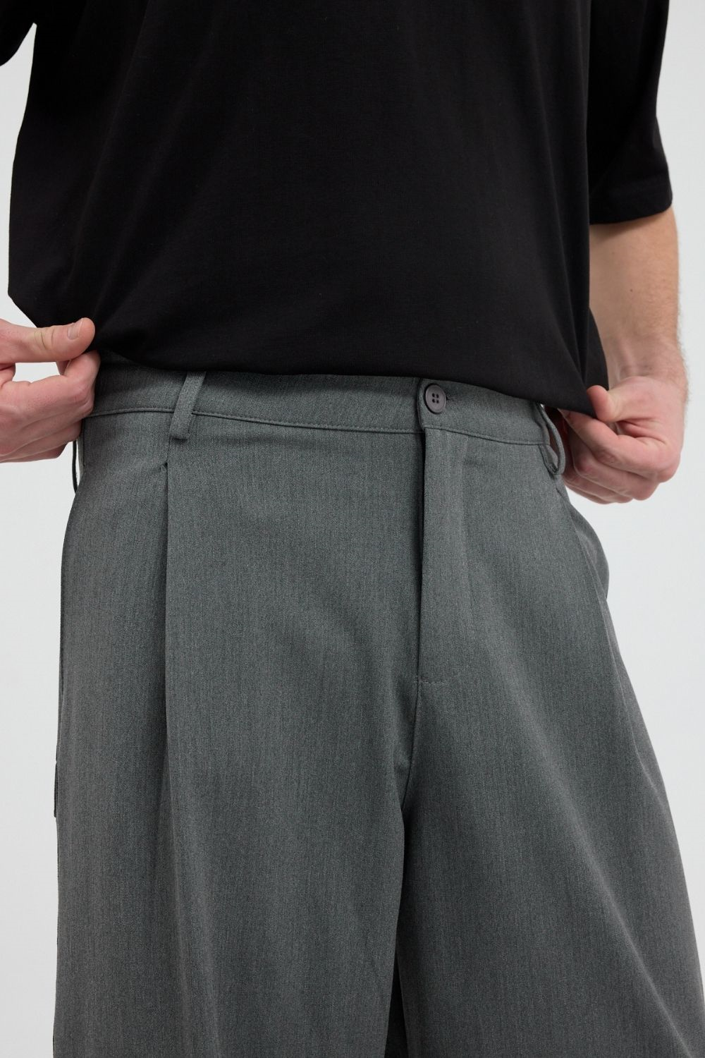 Erkek Chill Premium Pileli Antrasit Kumaş Pantolon