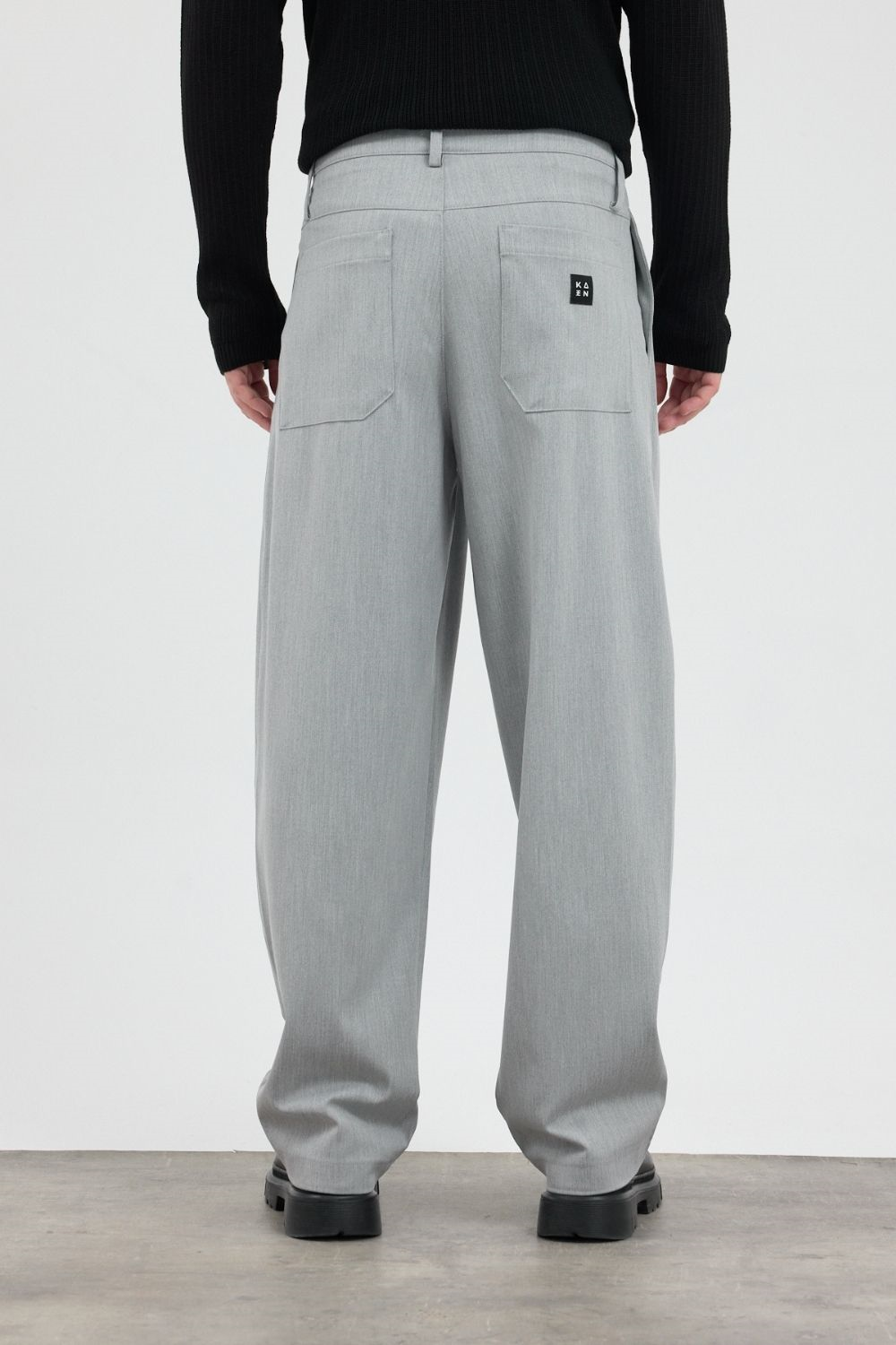 Erkek Chill Premium Pileli Gri Kumaş Pantolon