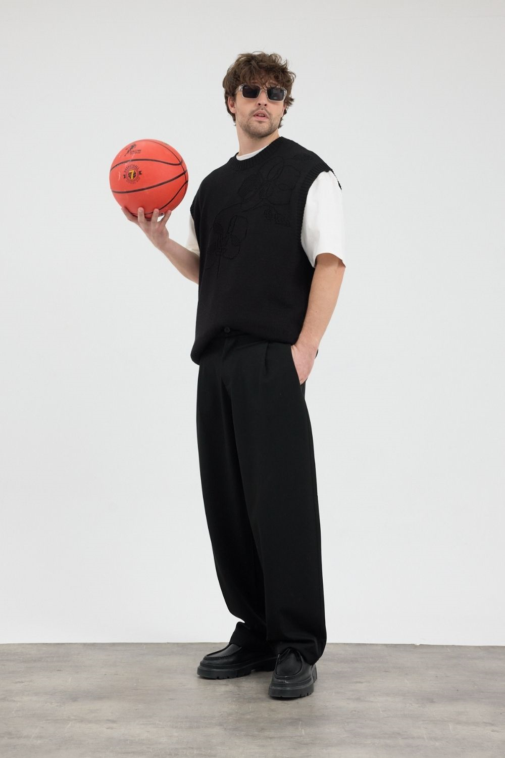 Erkek Chill Premium Pileli Siyah Kumaş Pantolon