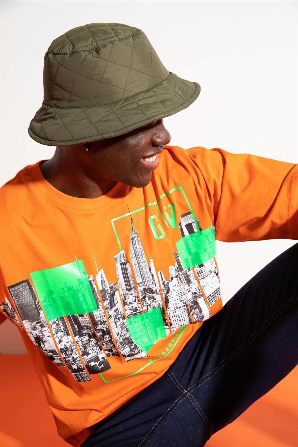 Erkek City Oversize Turuncu T-Shirt