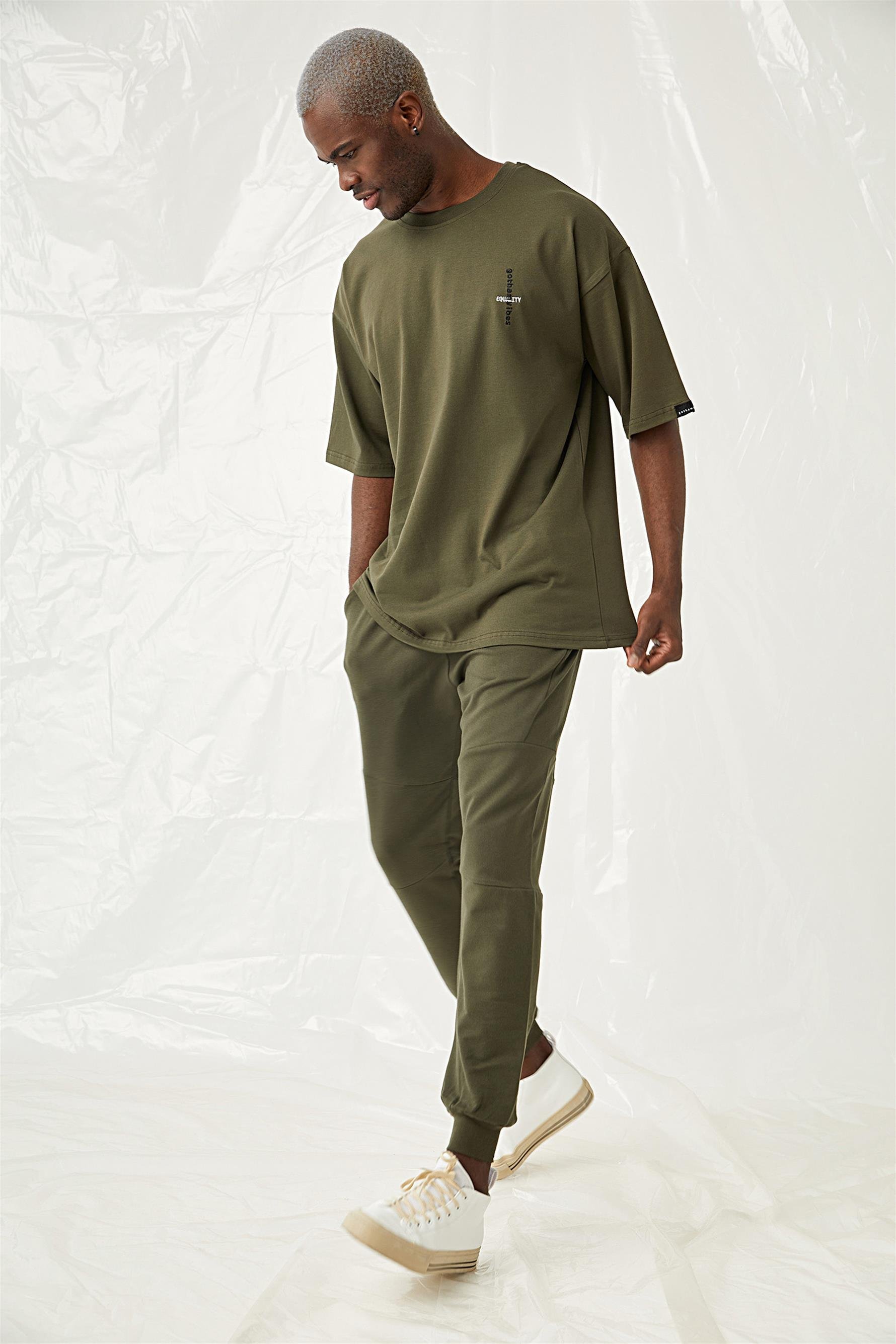 Erkek Equality Jogger Haki Eşofman Altı