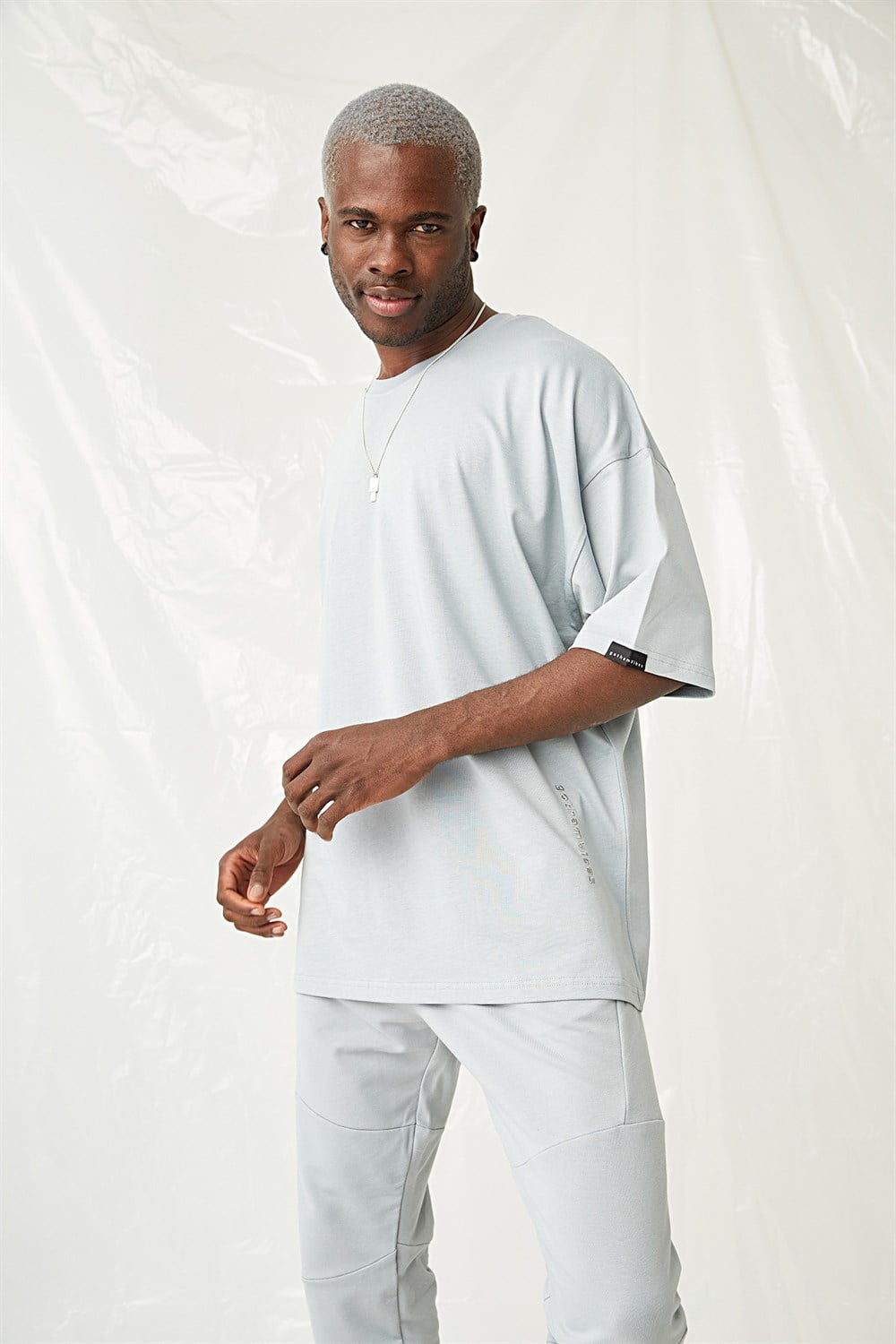 Erkek Equality King Oversize Gri T-Shirt