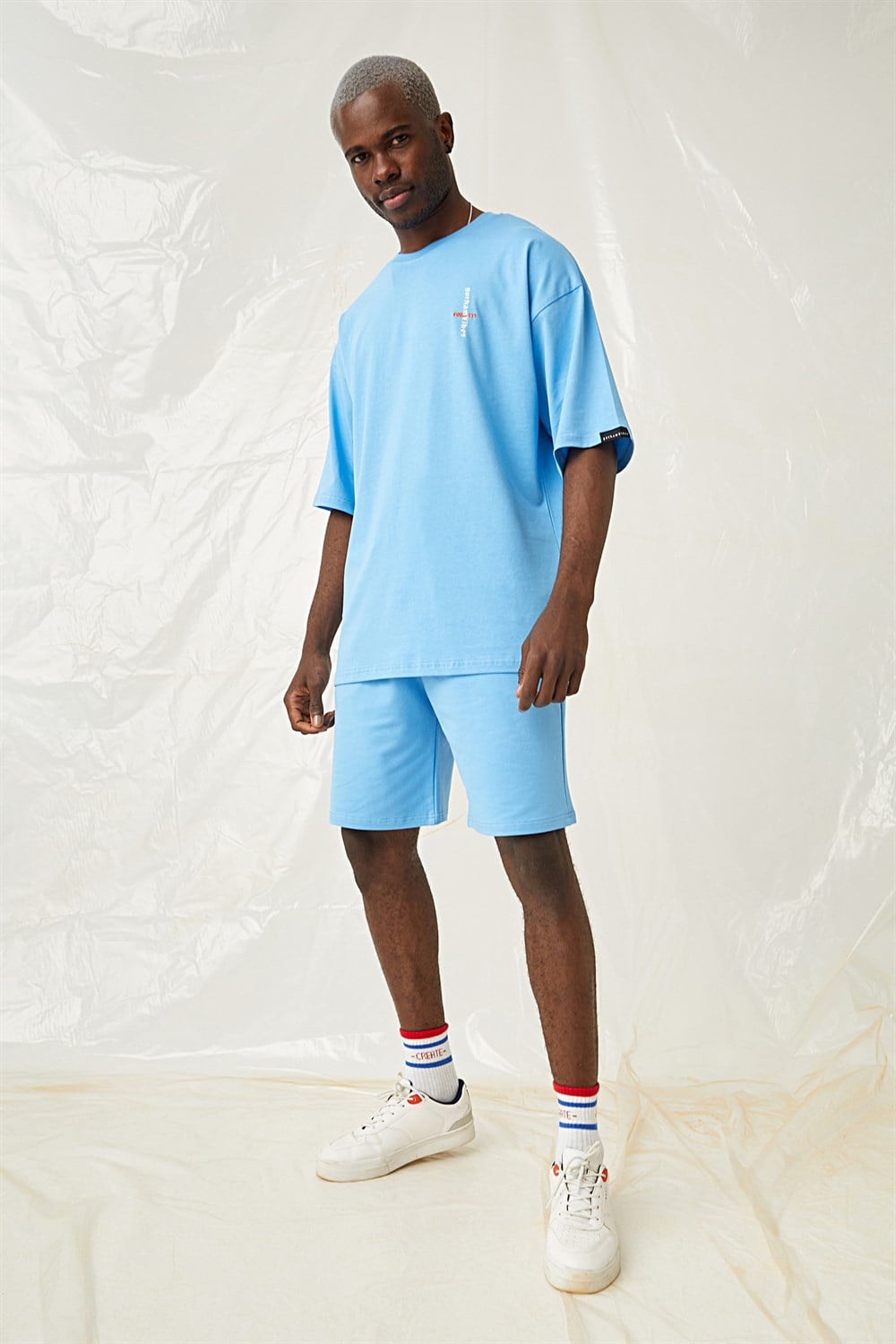 Erkek Equality Oversize Açık Mavi T-Shirt