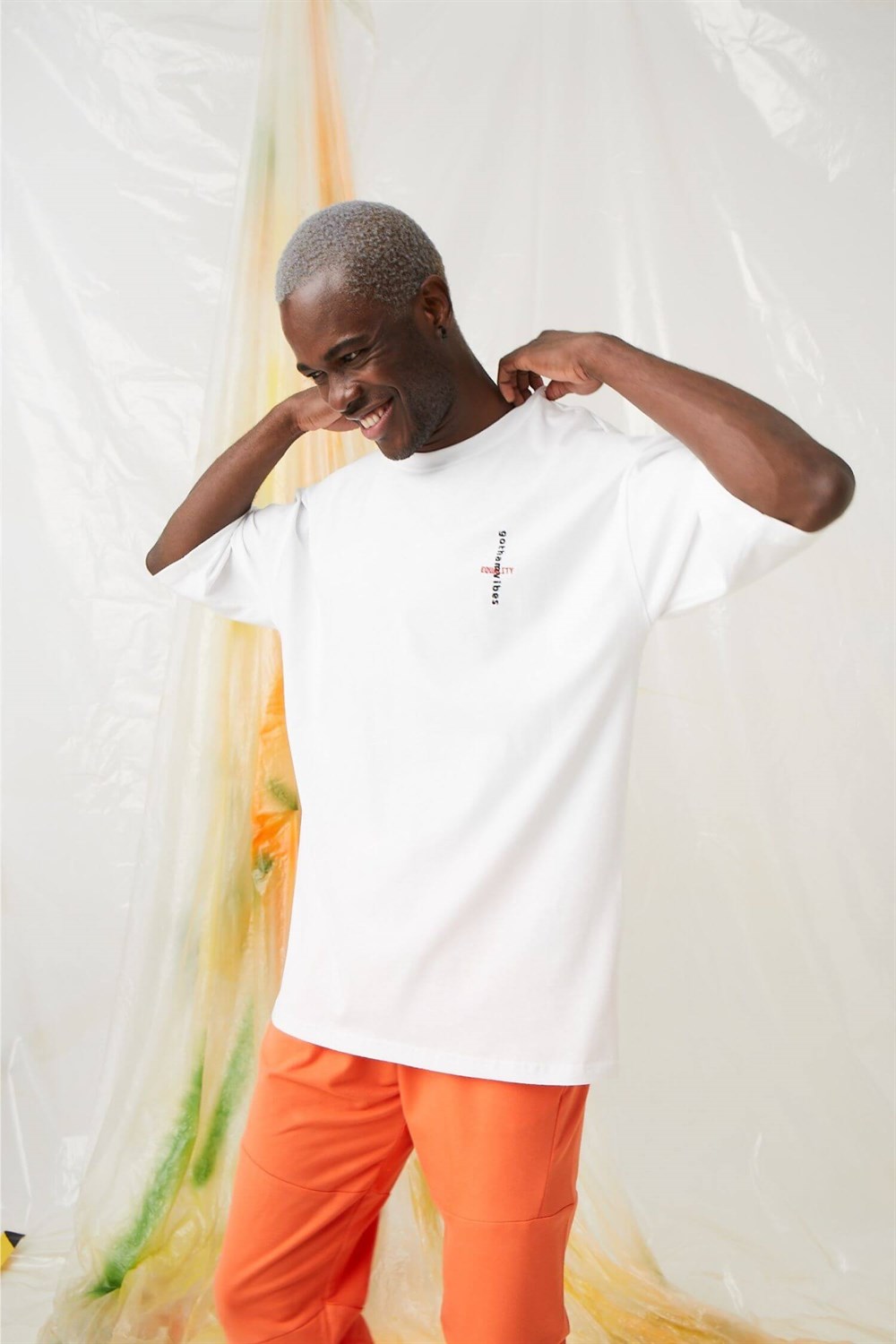 Erkek Equality Oversize Beyaz T-Shirt
