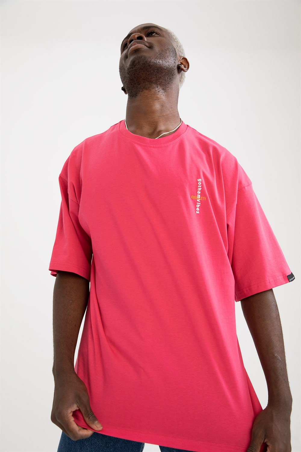 Erkek Equality Oversize Fuşya  T-Shirt