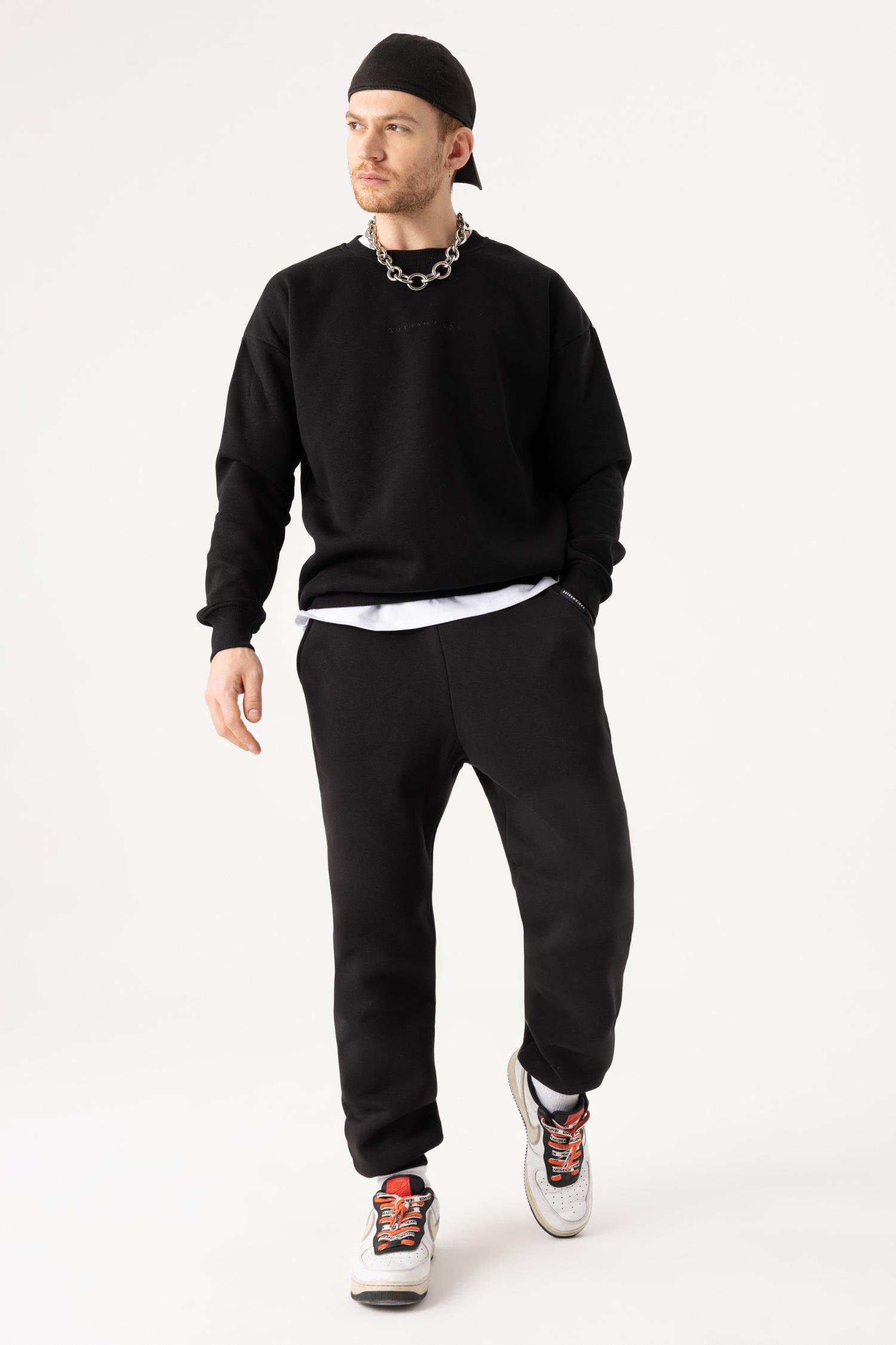 Erkek Generation Oversize Siyah Sweatshirt