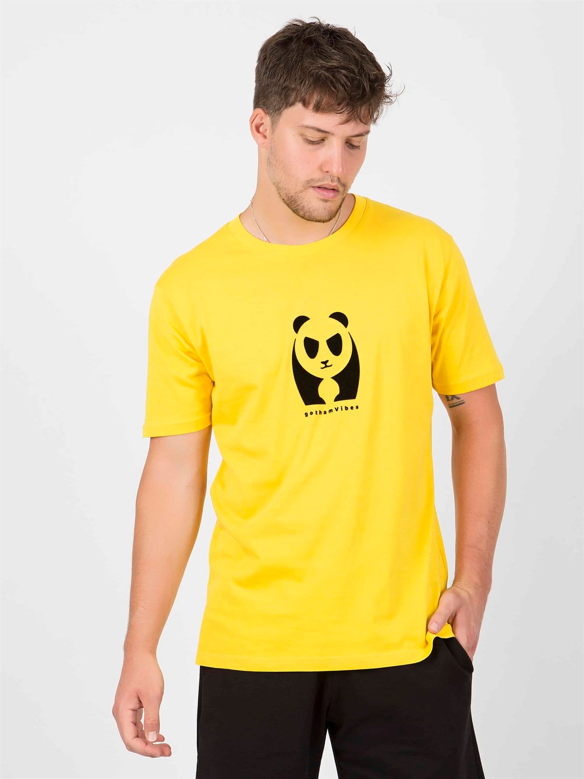 Erkek gothamVibes  Sarı T-Shirt