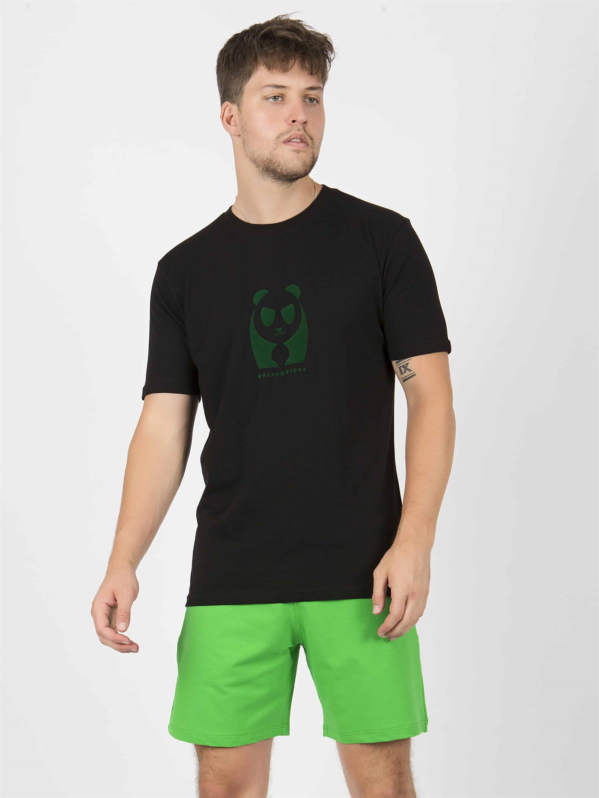 Erkek gothamVibes Siyah T-Shirt