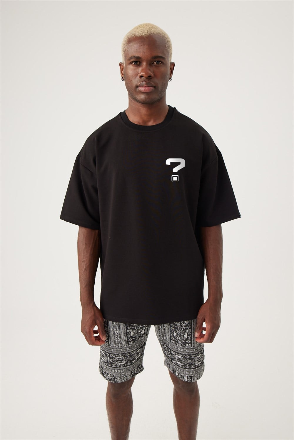Erkek gothamVibes X Pinç Oversize Siyah T-Shirt - 04 - Gotham.com.tr