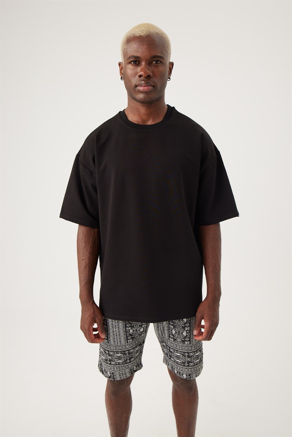 Erkek gothamVibes X Babala Oversize Siyah T-Shirt - 05
