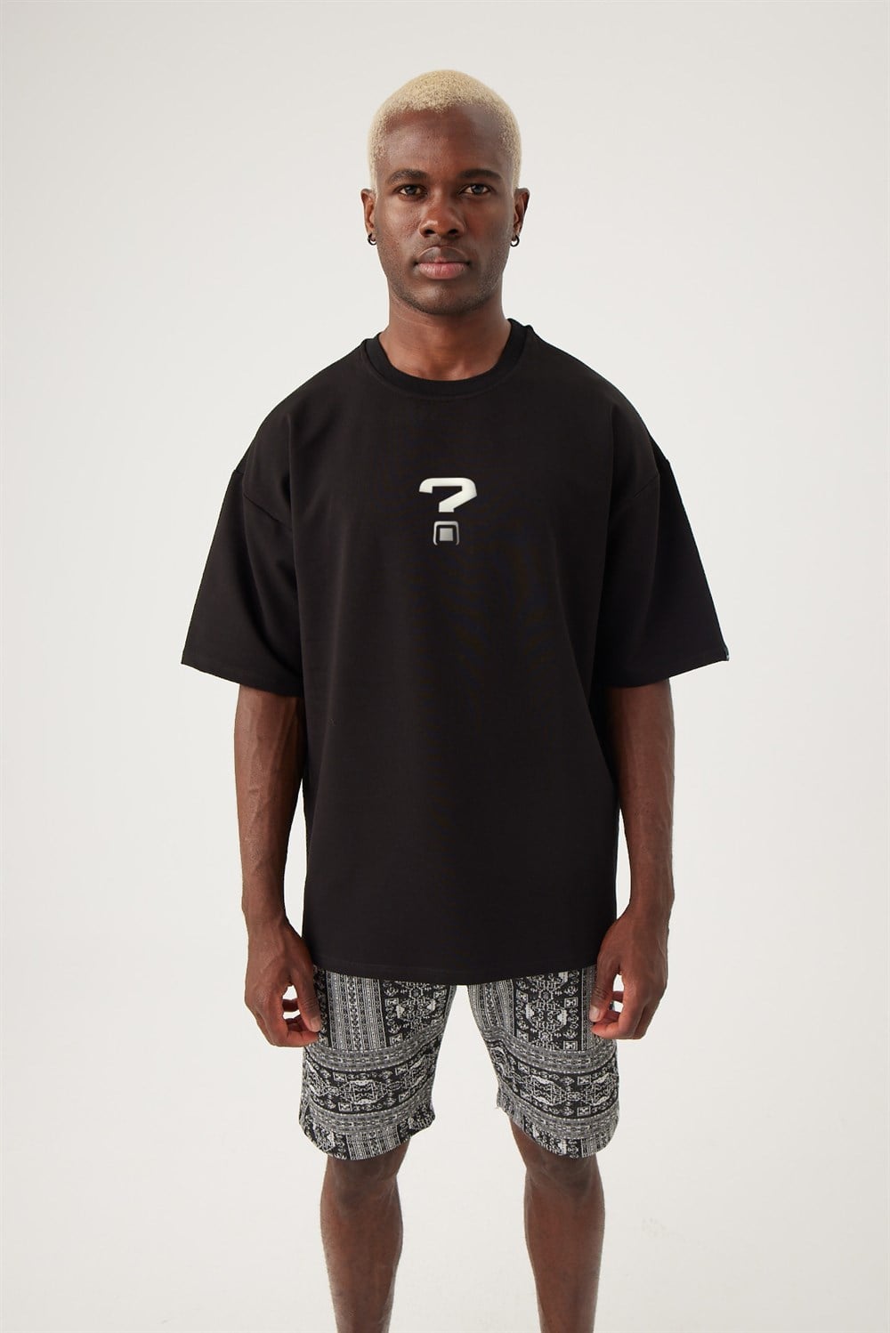 Erkek gothamVibes X Babala Oversize Siyah T-Shirt - 03