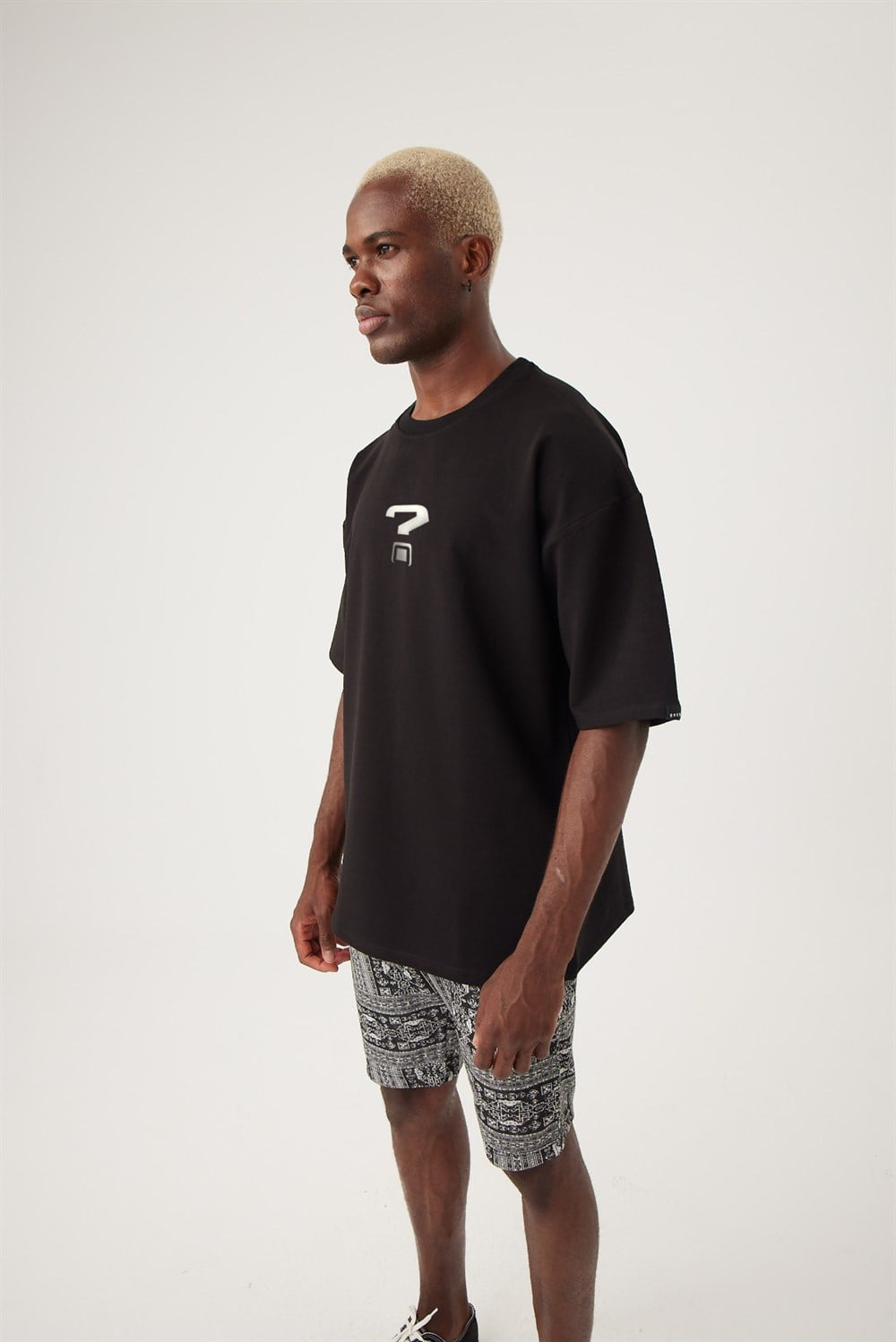 Erkek gothamVibes X Babala Oversize Siyah T-Shirt - 03