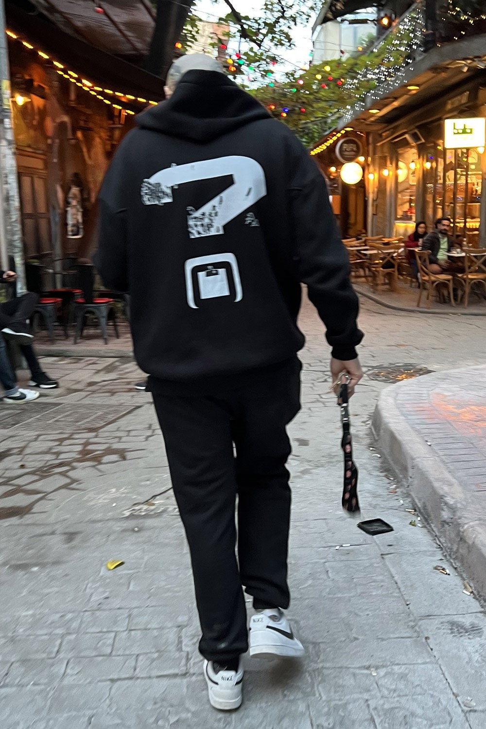 Erkek gothamVibes X Pinç Siyah Eşofman Altı