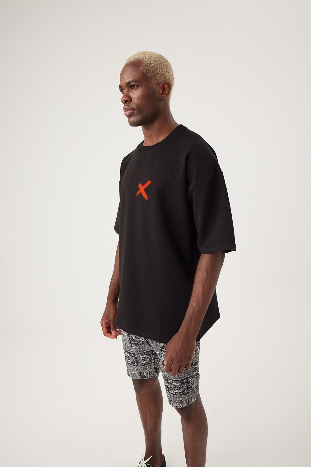 Erkek gothamVibes X Scops Devil Oversize Siyah T-shirt