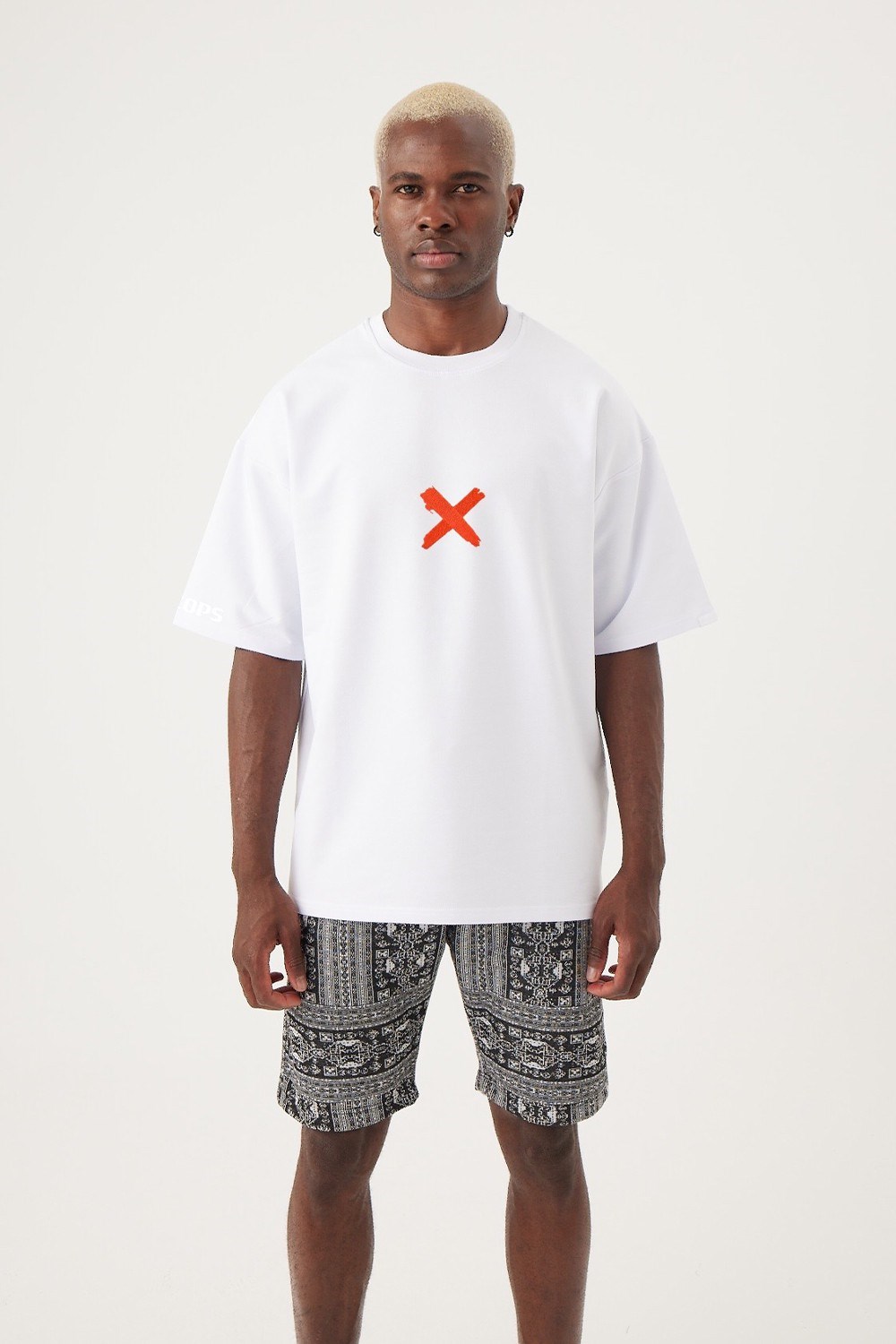 Erkek gothamVibes X Scops Devil Oversize Beyaz T-shirt