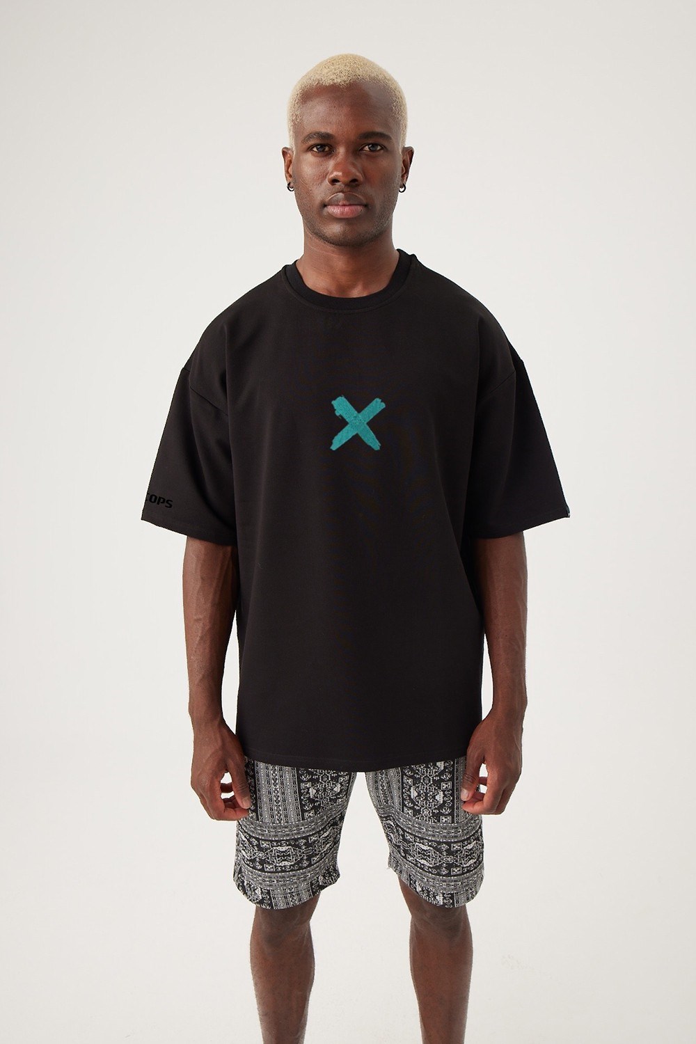 Erkek gothamVibes X Scops Joker Oversize Siyah T-shirt