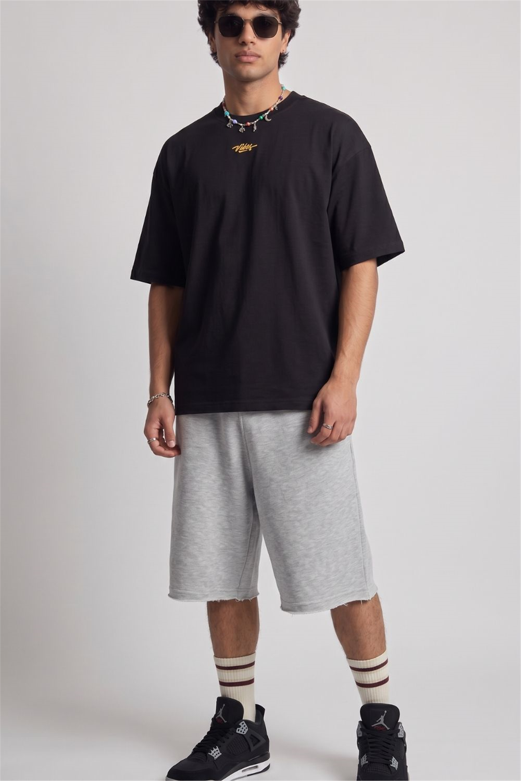 Erkek Gri Yang Jorts