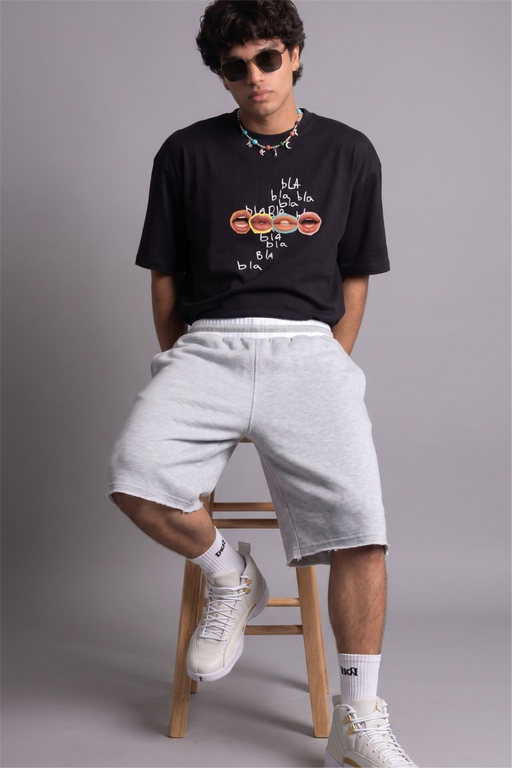 Erkek Gri Yang Jorts