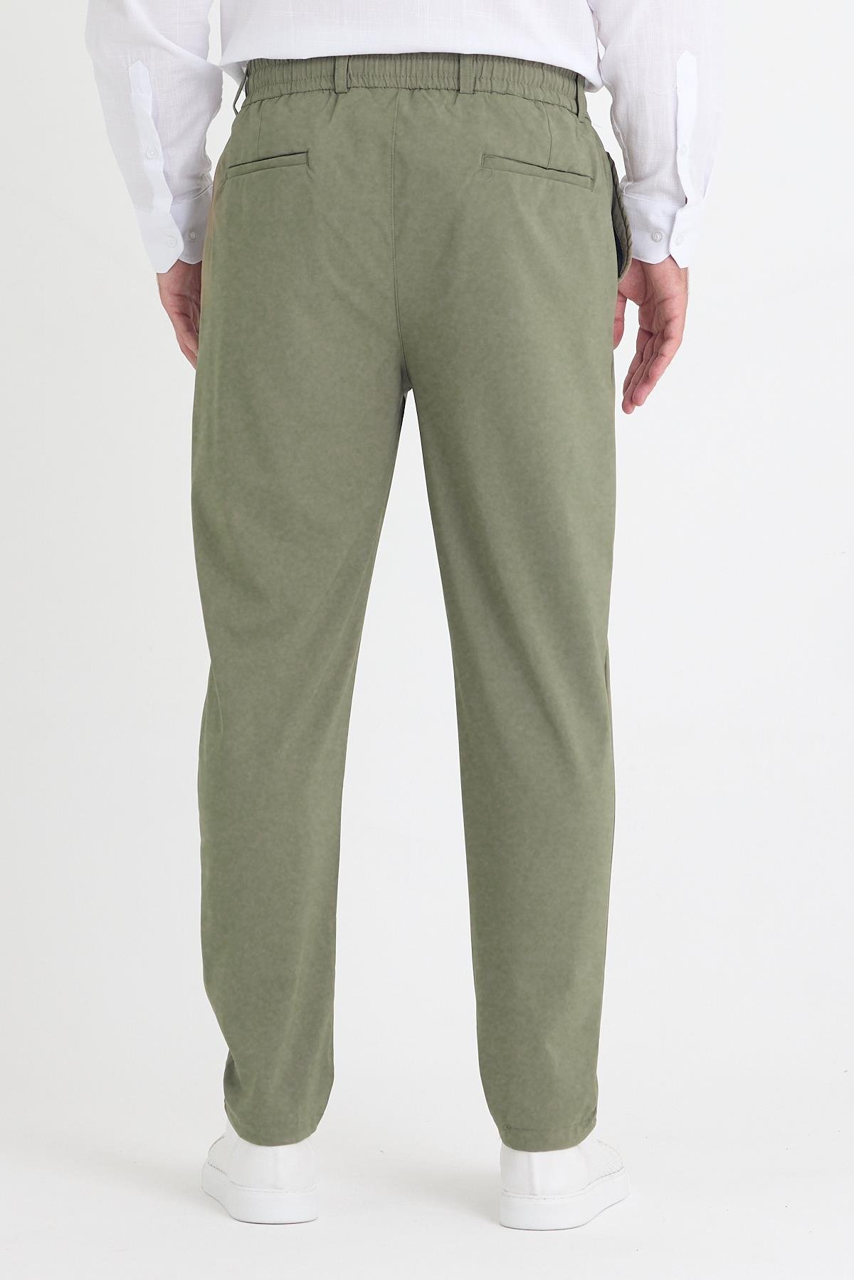 Erkek Haki Jogger Kumaş Pantolon