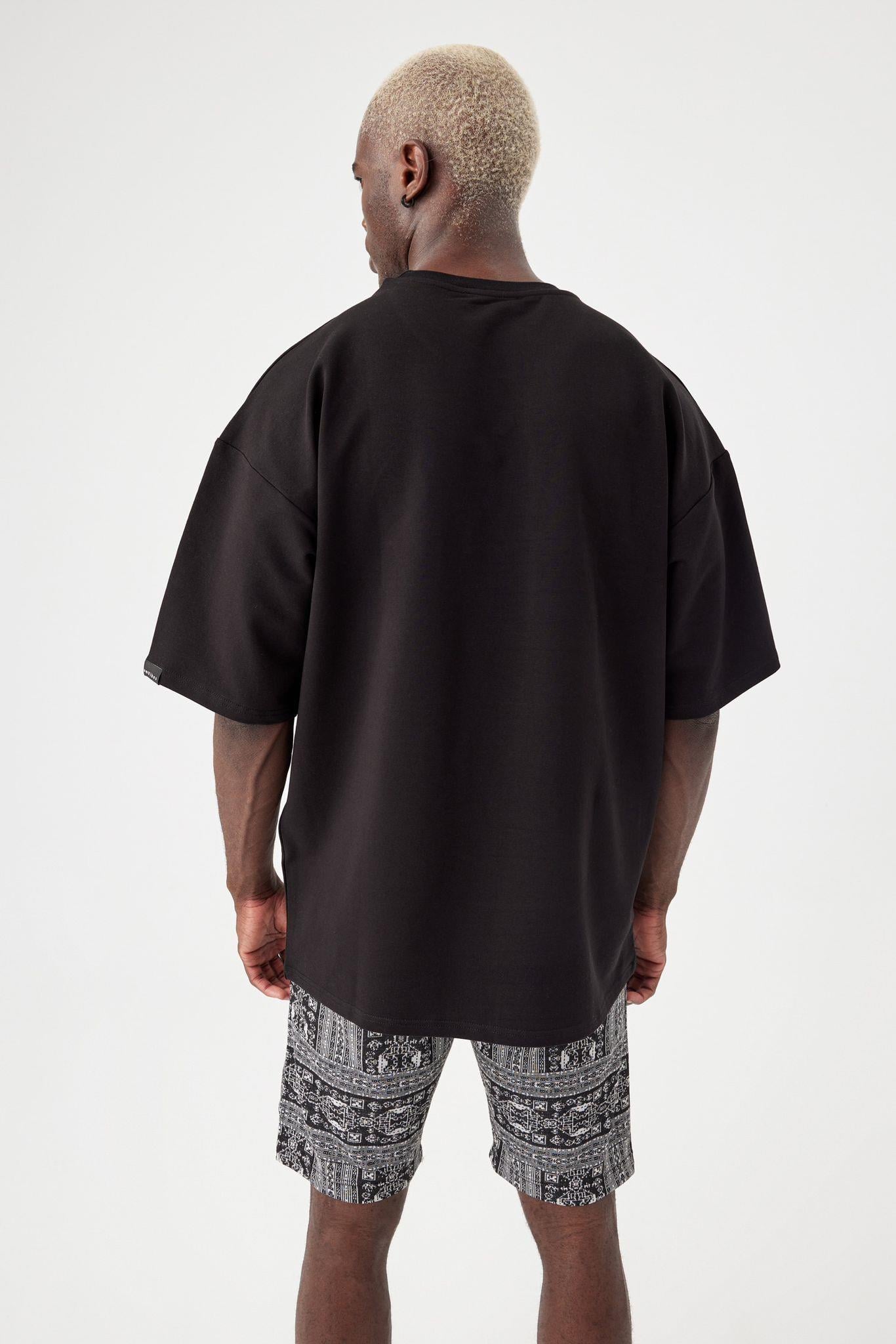 Erkek Hard To Explain Oversize Siyah T-Shirt