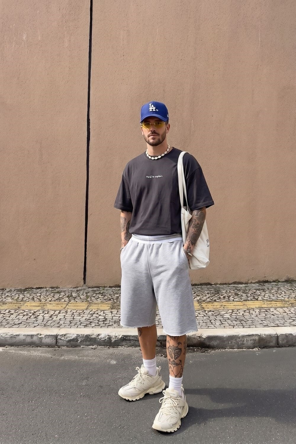 Erkek Hard To Explain Oversize Siyah T-Shirt